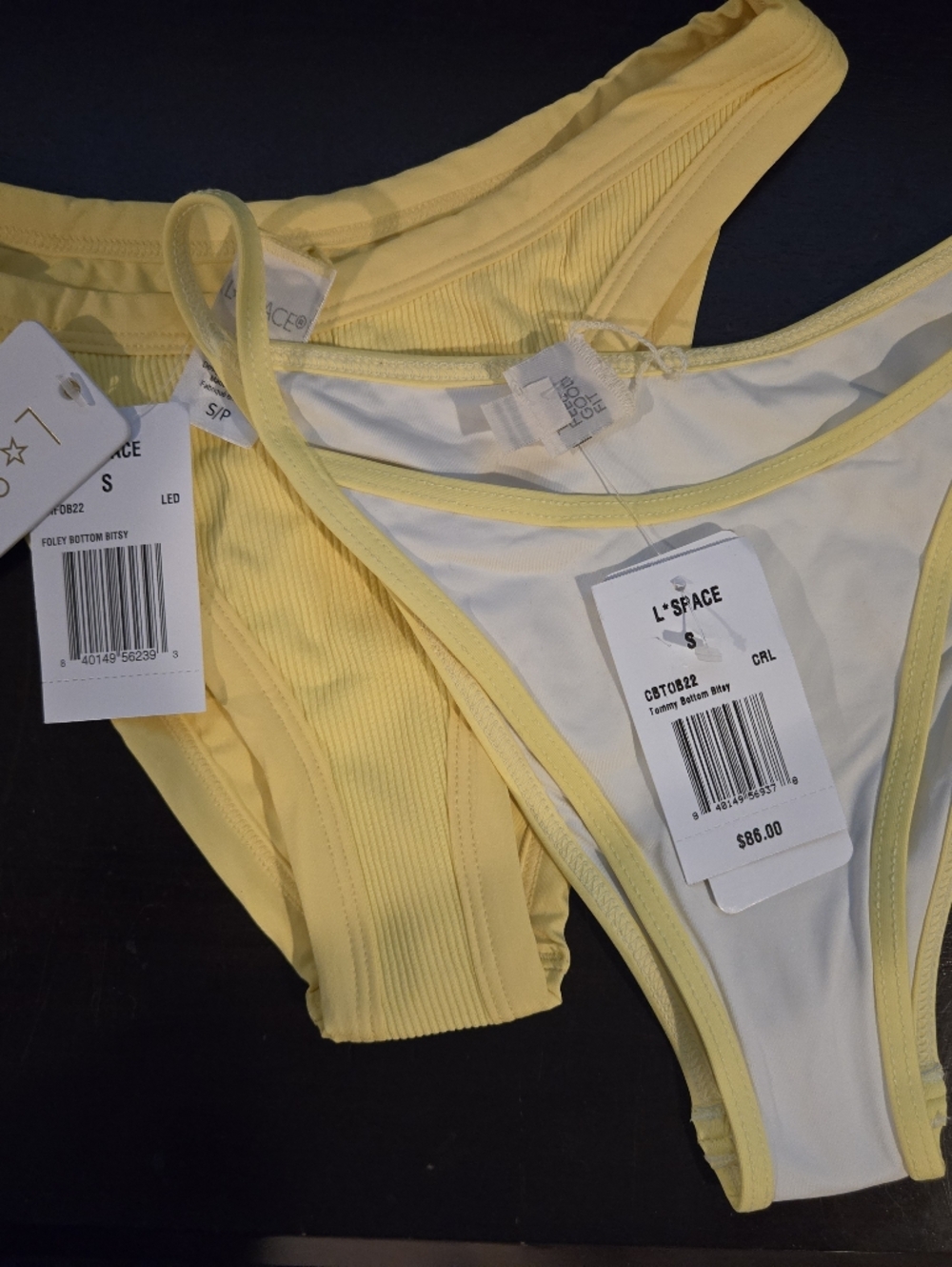 👙⛱️☀️ NWT L*Space Yellow Bikini Bottoms - Ribbed & Smooth Set